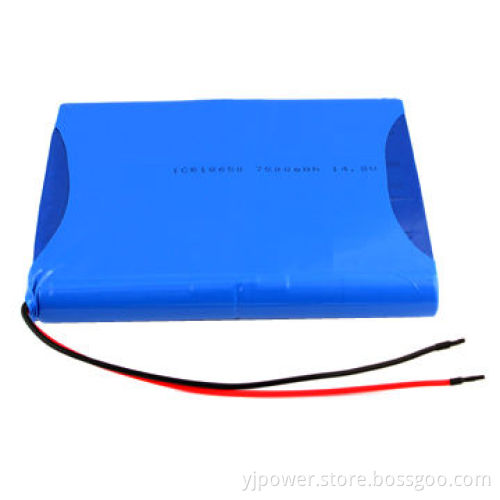14.8V/7,500mAh Li-ion 18650 Battery Pack with 18.8*110*133mm Size & 548g Weight